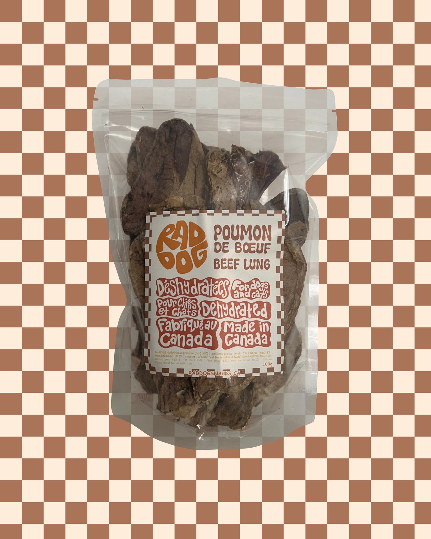 Poumons de bœuf déshydratés